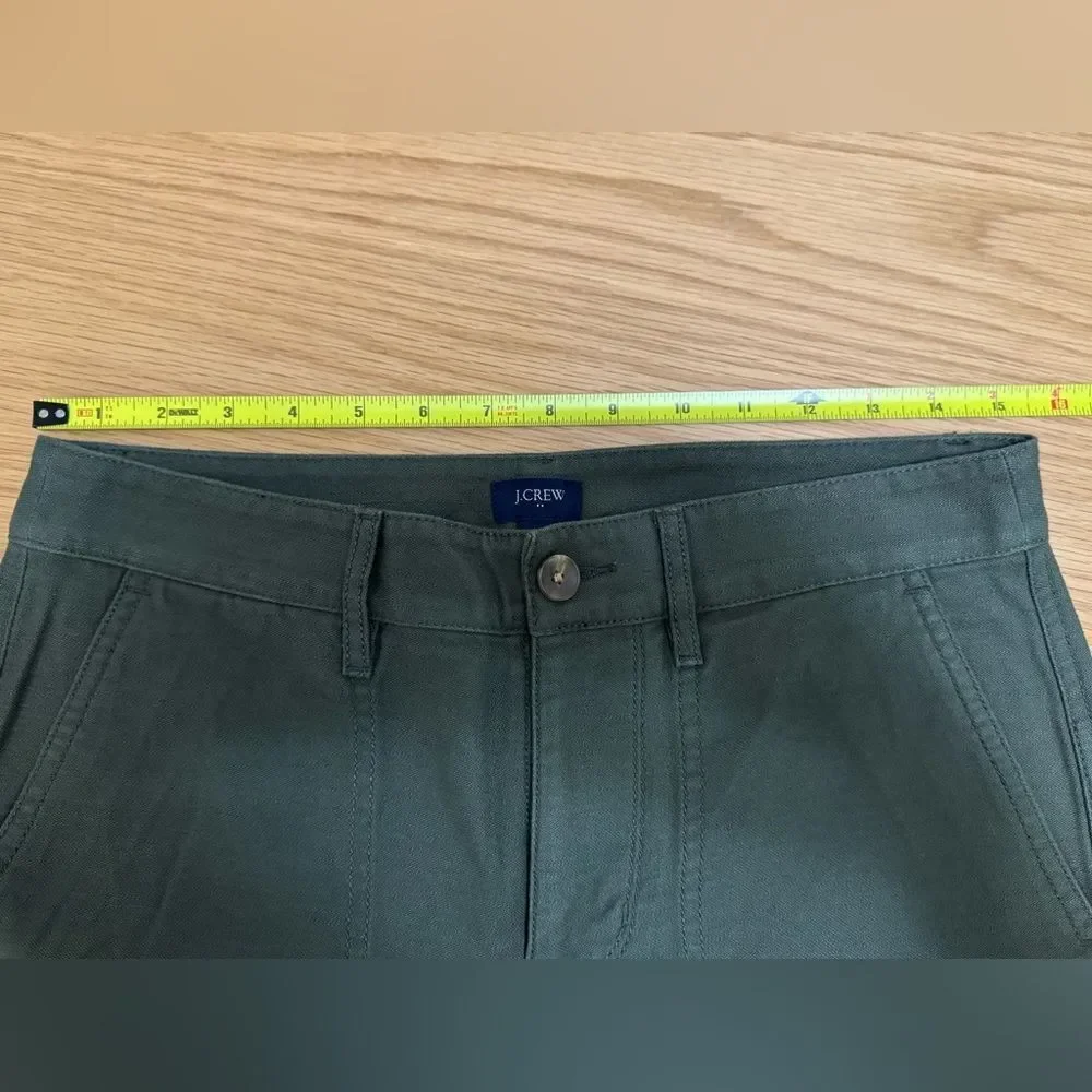 J.Crew Women’s Pants Style BT131 FA23 | Size P6 | 100% Cotton | Army Green | NWT